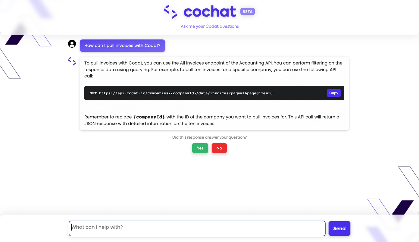 A screenshot of cochat